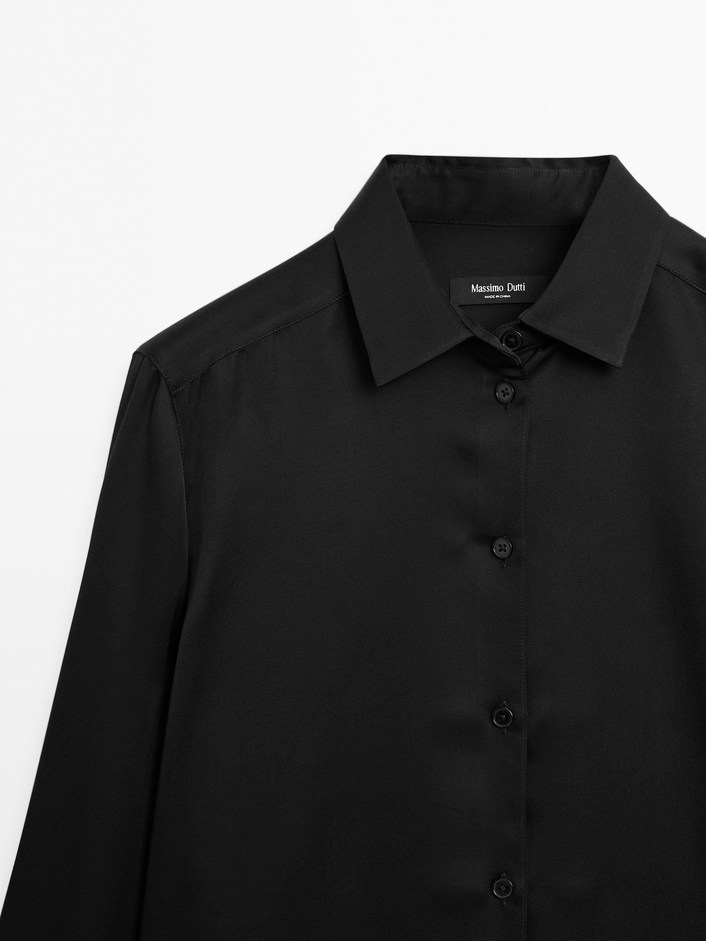Flowing satin shirt